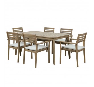 TOUJOUR DINING SET 6+1 ΦΥΣΙΚΟ