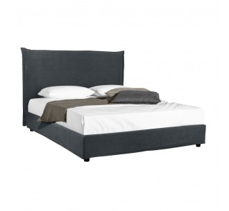 CITY BED (FOR MATTRESS 160x200cm) GREY DARK 160x205xH110cm