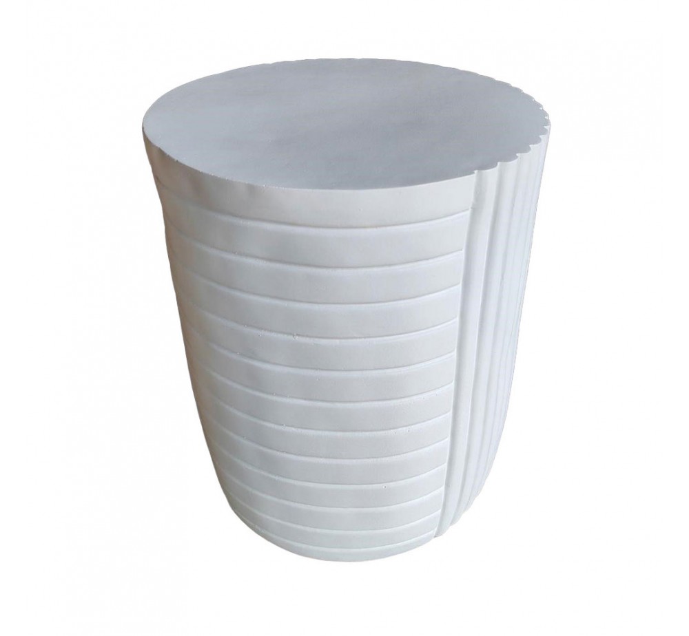 GEOMETRICAL 2 SIDE TABLE ΛΕΥΚΟ 35x35xH46cm