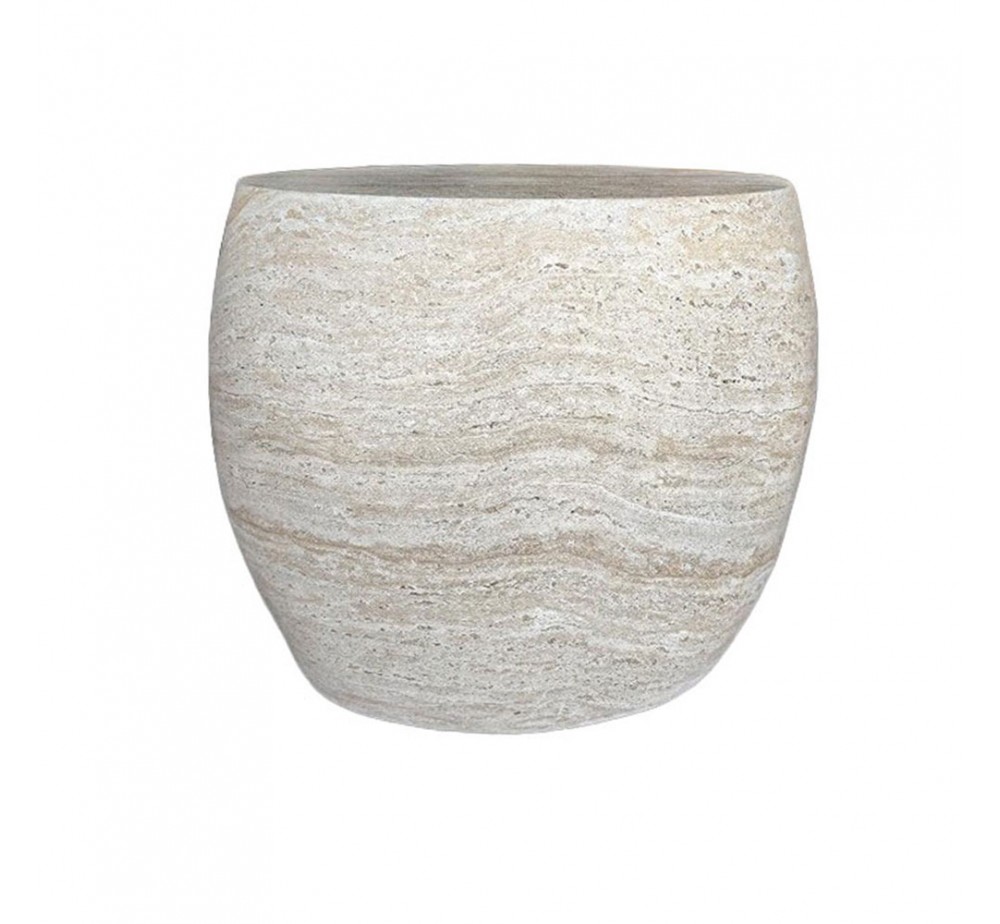 LITHOS OVAL SIDE TABLE BEIGE 62x43xH52,5cm