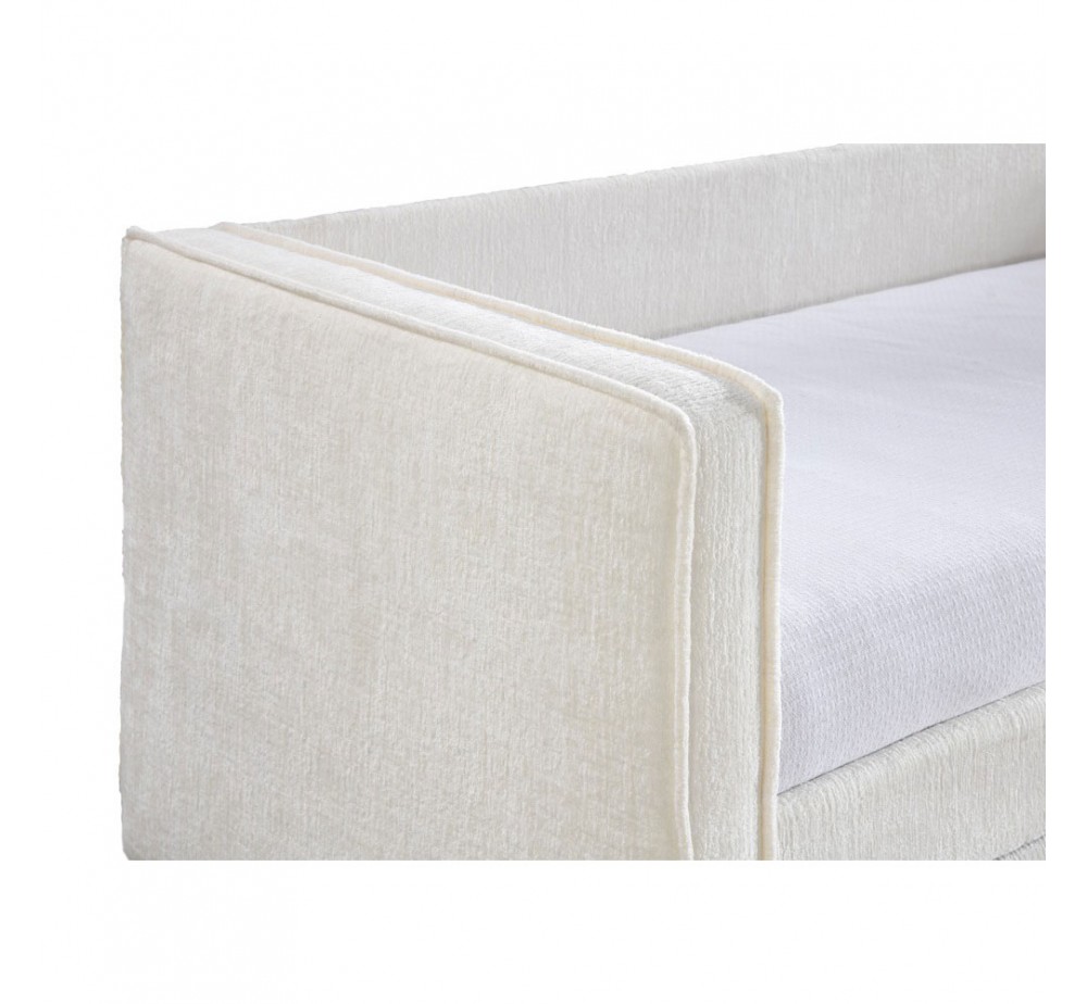 CALMO ΚΑΝΑΠΕΣ ΚΡΕΒΑΤΙ (ΓΙΑ ΣΤΡΩΜΑ 90x195cm) CREAM 99x222xH84,2cm