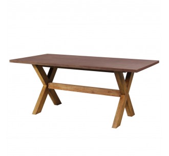 POMPEI TABLE RUST RED 200x100xH74,5cm