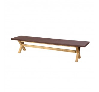 POMPEI BENCH RUST RED 200x40xH43,5cm