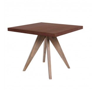 POMPEI ΤΡΑΠΕΖΙ RUST RED 90x90xH74,5cm