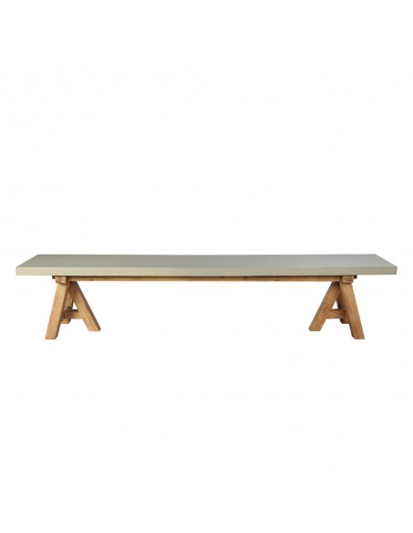 ERESOS BENCH LIMESTONE CEMENT LIGHT NATURAL 200x40xH45cm VN