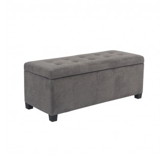 TIP STOOL WITH STORAGE GREY 102x42xH40cm