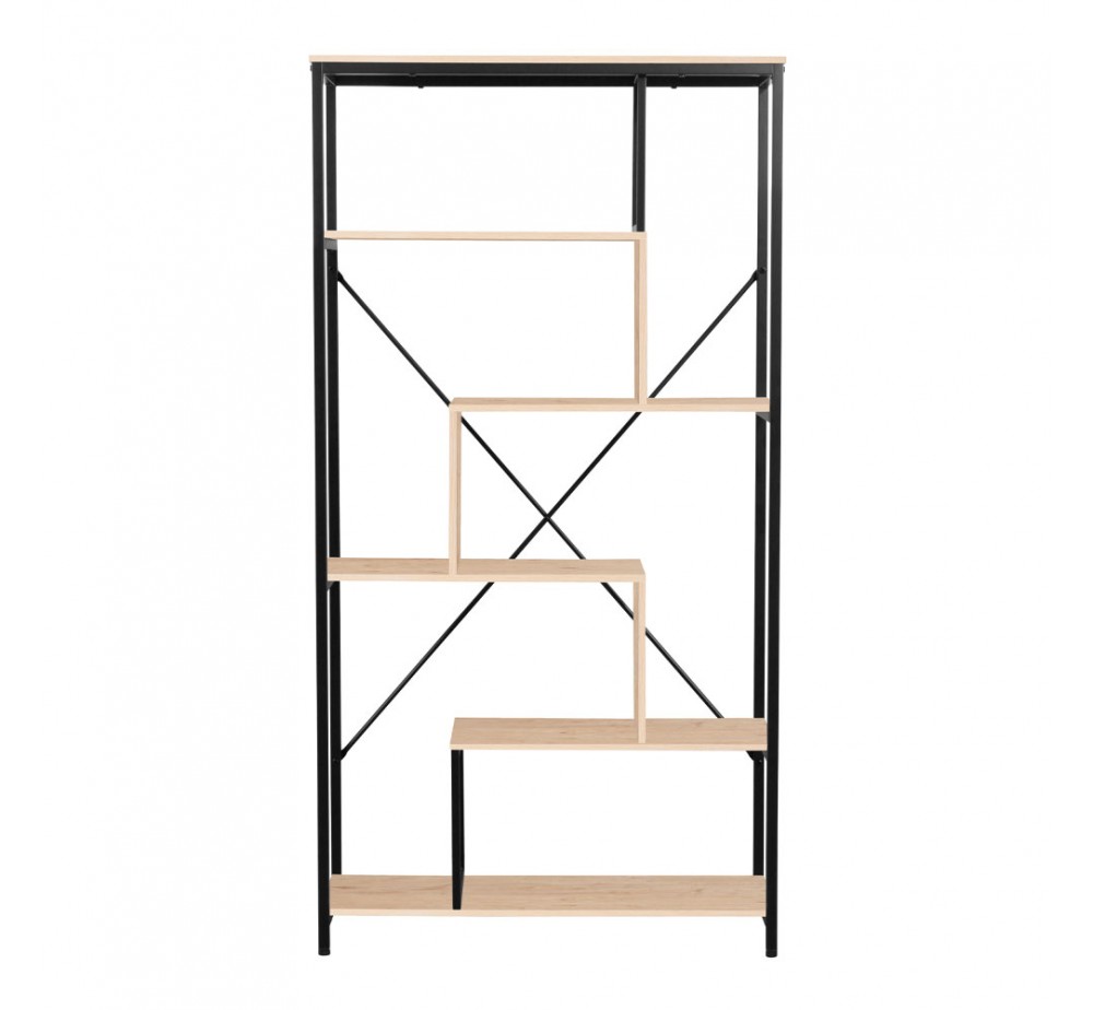 QUICK ΒΙΒΛΙΟΘΗΚΗ ΦΥΣΙΚΟ ΜΑΥΡΟ 85x35xH163cm