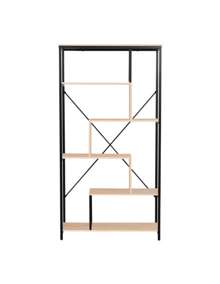 QUICK BOOKCASE MELAMINE NATURAL BLACK E1 PRC
