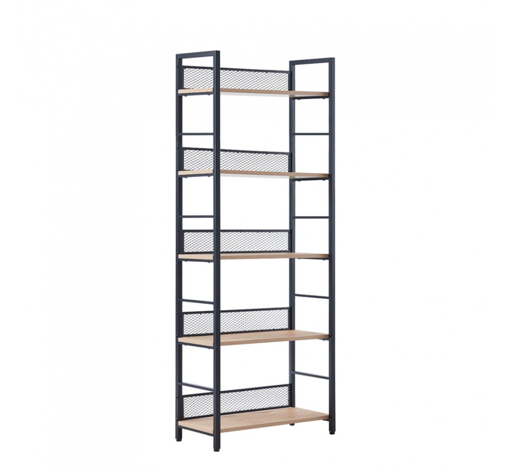 NEST BOOKCASE MELAMINE NATURAL BLACK E1 PRC