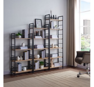 NEST BOOKCASE MELAMINE NATURAL BLACK E1 PRC 2