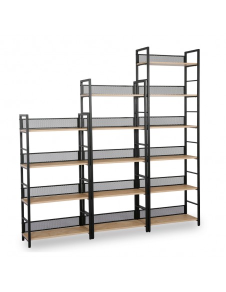 NEST BOOKCASE MELAMINE NATURAL BLACK E1 PRC