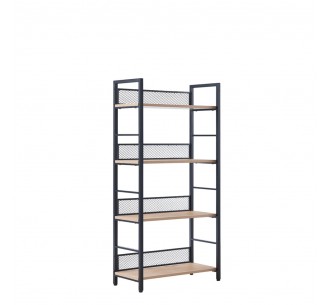 NEST ΒΙΒΛΙΟΘΗΚΗ ΦΥΣΙΚΟ ΜΑΥΡΟ 60x28xH121cm