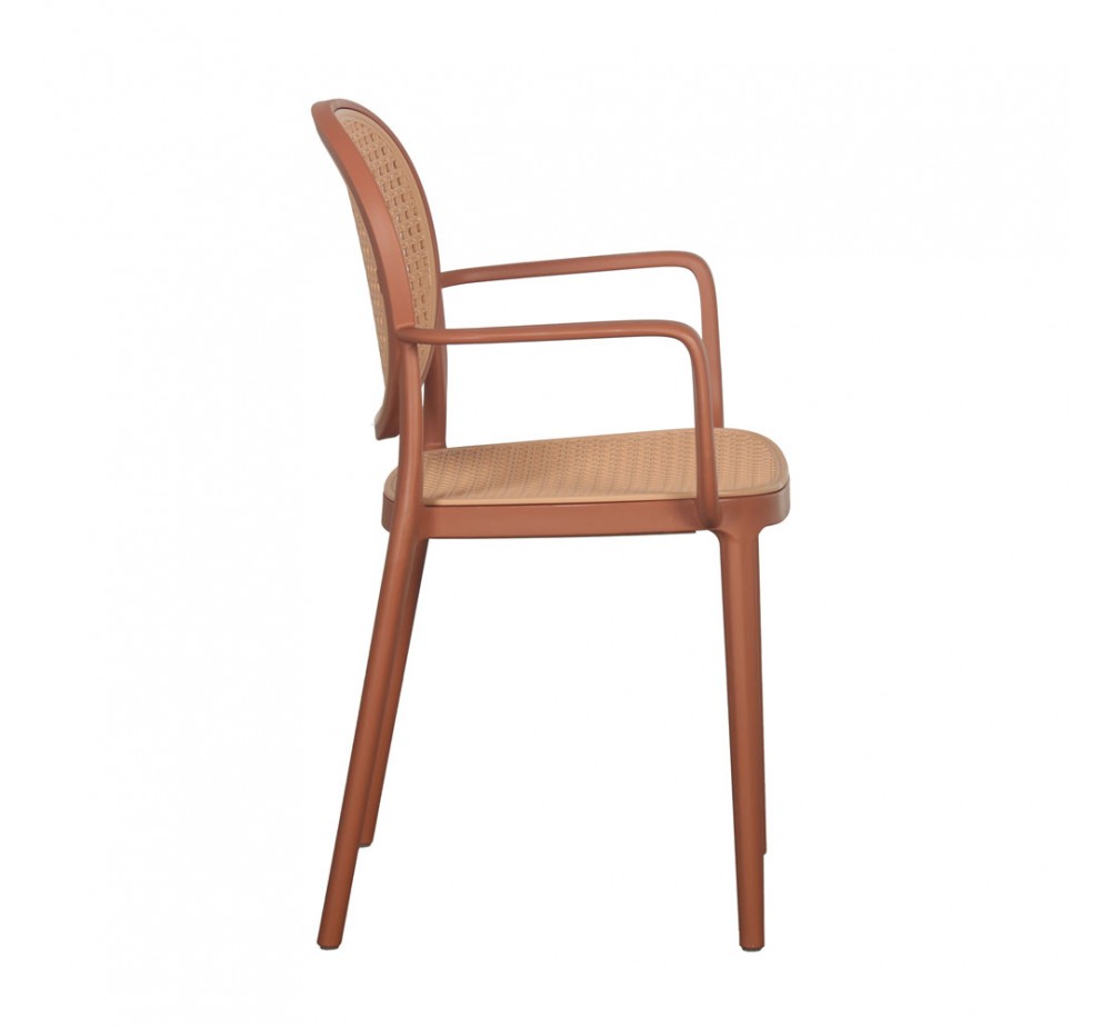 RATTI ΠΟΛΥΘΡΟΝΑ TERRACOTTA ΦΥΣΙΚΟ 57x51xH84cm