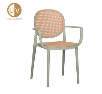 RATTI ARMCHAIR MINT NATURAL 57x51xH84cm