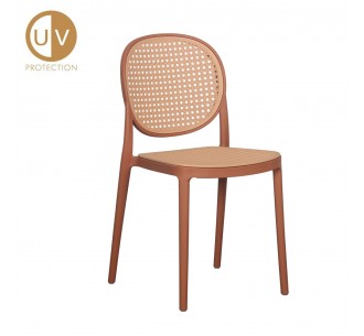 RATTI CHAIR TERRACOTTA NATURAL 41,6x53xH84cm