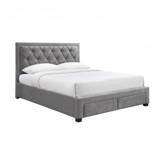 NOBLE BED (FOR MATTRESS 160x200cm) FABRIC GREY DARK E1 MY