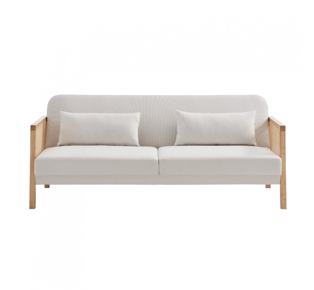 AMMOS ΚΑΝΑΠΕΣ ΚΡΕΒΑΤΙ 3ΘΕΣΙΟΣ OFF WHITE 196x82xH81cm