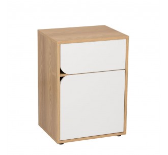 SMILE 2 NIGHTSTAND CHIPBOARD WITH MELAMINE CARTA SONOMA WHITE E1 PRC