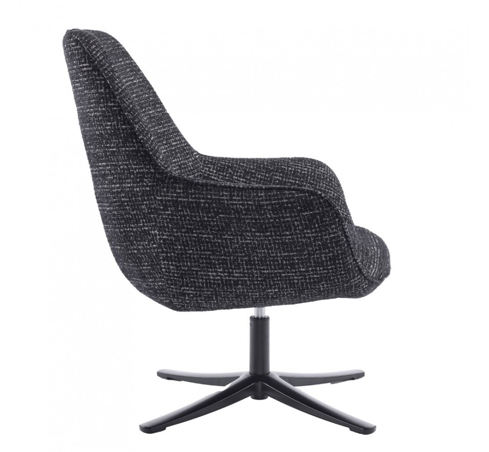 TIFFANY ΠΟΛΥΘΡΟΝΑ ΠΕΡΙΣΤΡΕΦΟΜΕΝΗ ΜΑΥΡΟ ΜΕ PATTERN 80x75xH90cm