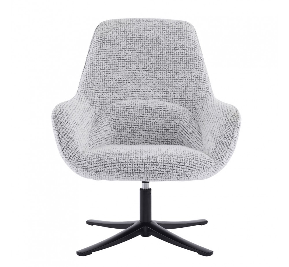 TIFFANY ARMCHAIR SWIVEL WHITE WITH PATTERN 80x75xH90cm