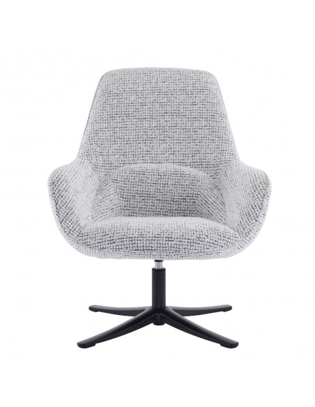 TIFFANY ARMCHAIR SWIVEL WHITE WITH PATTERN 80x75xH90cm