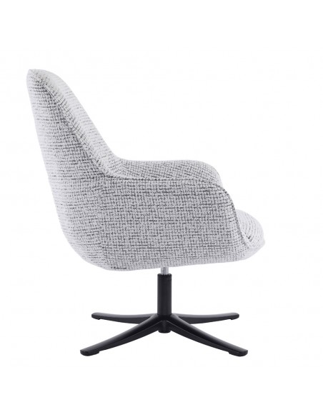 TIFFANY ARMCHAIR SWIVEL WHITE WITH PATTERN 80x75xH90cm