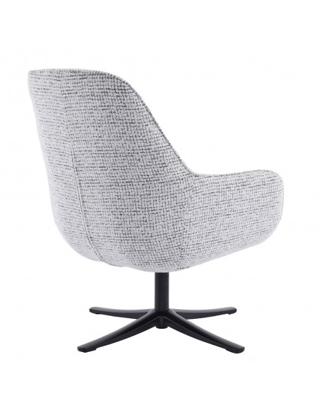 TIFFANY ARMCHAIR SWIVEL WHITE WITH PATTERN 80x75xH90cm