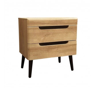 GRIF NIGHTSTAND 2DRAWERS NATURAL 60x40xH58cm