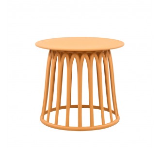 BASKET COFFEE TABLE ΜΟΥΣΤΑΡΔΙ 49,5x49,5xH44cm