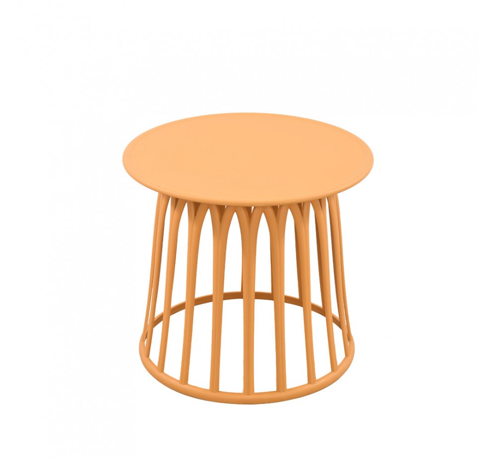 BASKET COFFEE TABLE ΜΟΥΣΤΑΡΔΙ 49,5x49,5xH44cm