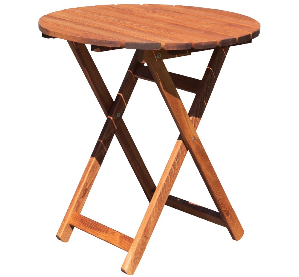 Round Wooden Folding Table