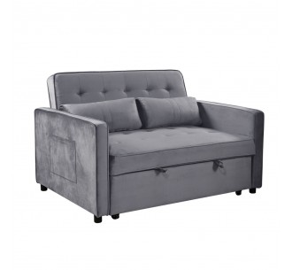 SOLUTION SOFA BED 2SEAT GREY 133x94xH87cm