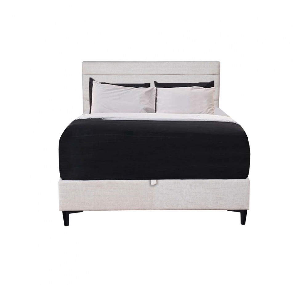 STRATTA ΚΡΕΒΑΤΙ ΜΕ ΑΠΟΘΗΚ. ΧΩΡΟ (ΓΙΑ ΣΤΡΩΜΑ 120x200cm) OFF WHITE 06-900 127x208xH121cm