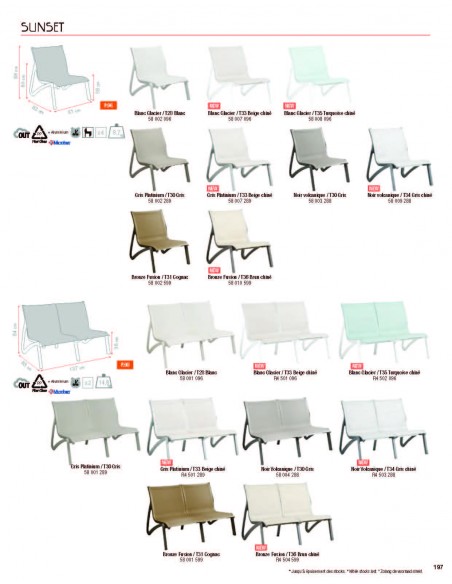 Sunset set with armrests by Grosfillex | Avant Garde - exclusive agent
