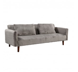 COTTLE ΚΑΝΑΠΕΣ ΚΡΕΒΑΤΙ 3ΘΕΣΙΟΣ ΓΚΡΙ ΑΝΟΙΧΤΟ 213x79xH73cm