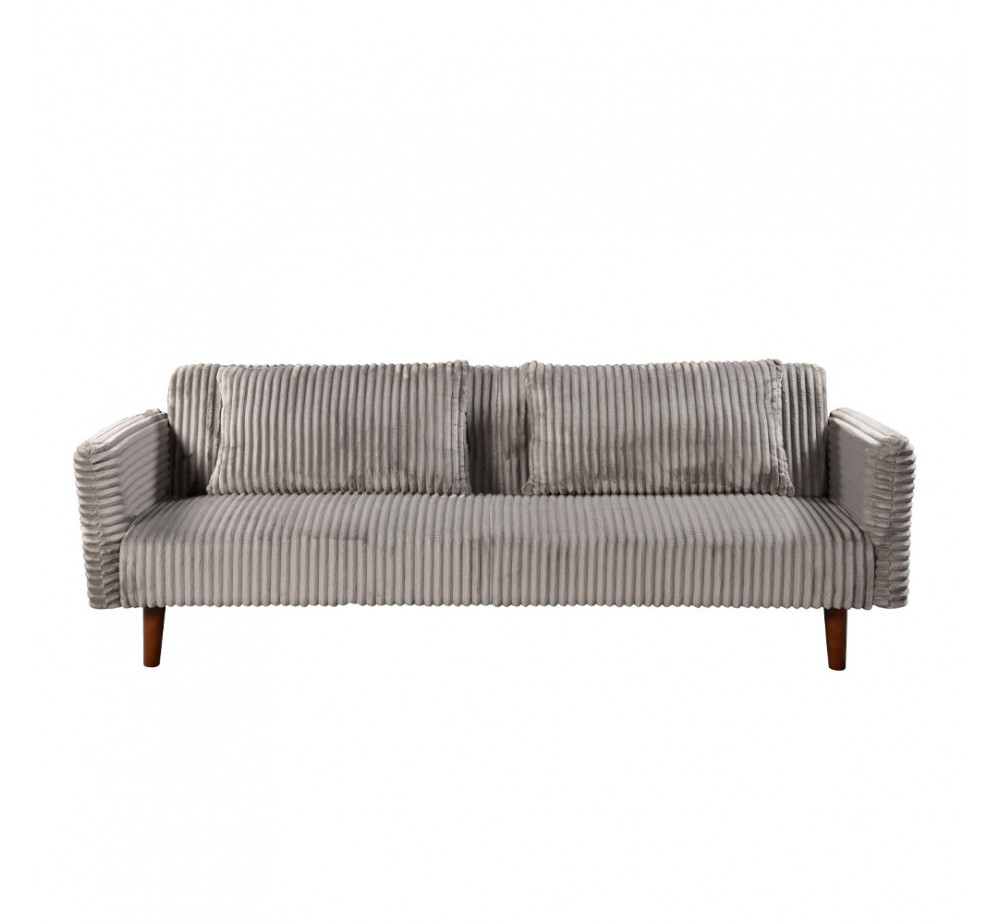 COTTLE ΚΑΝΑΠΕΣ ΚΡΕΒΑΤΙ 3ΘΕΣΙΟΣ ΓΚΡΙ ΑΝΟΙΧΤΟ 213x79xH73cm