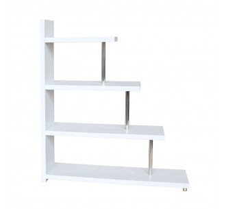 SWIVEL BOOKCASE WHITE OAK 120x29xH135,8cm