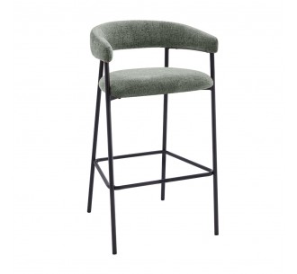 ECLIPSE STOOL BAR OLIVE GREEN SILVER 45x46xH92cm