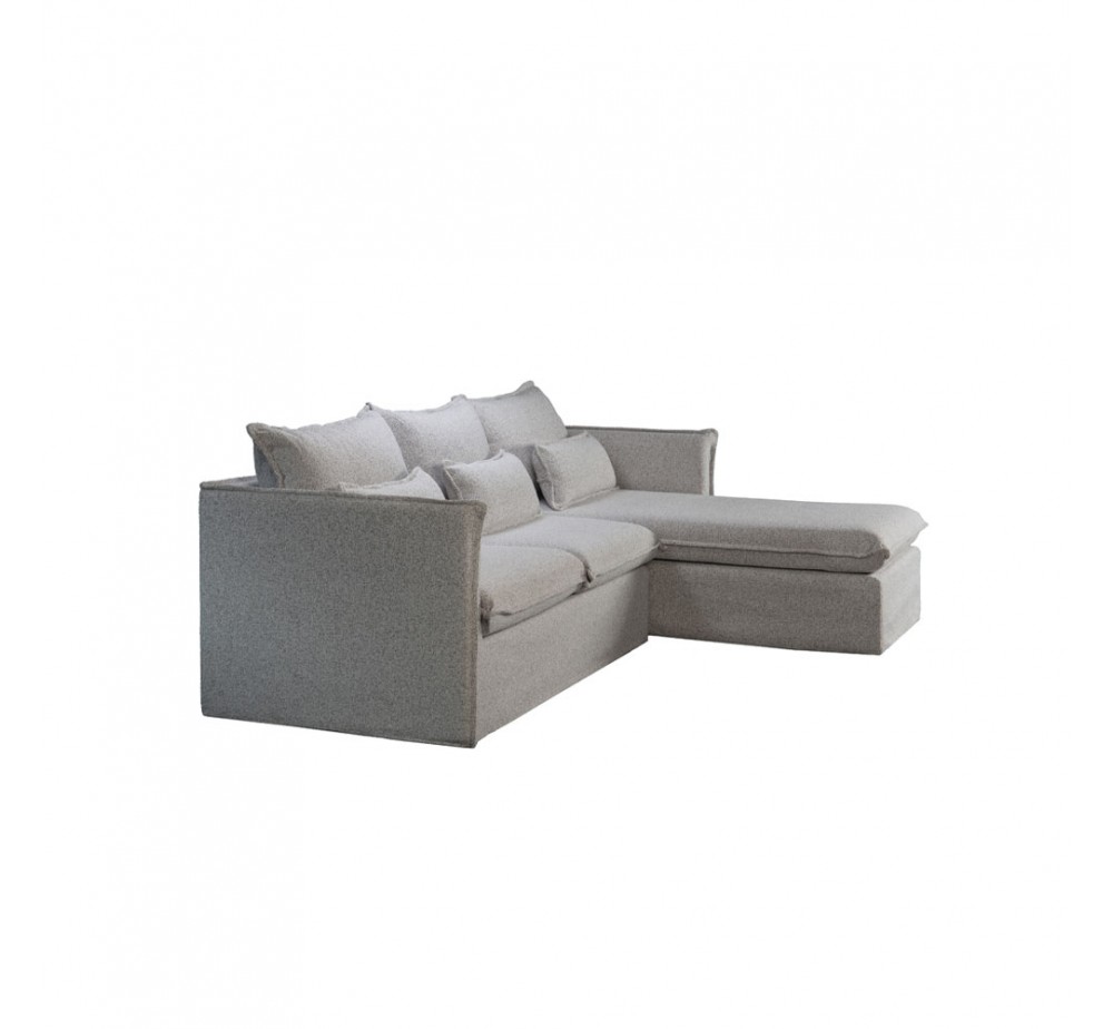PROUD SOFA CORNER RIGHT GREY LIGHT PUENTE 80 258x180xH90cm