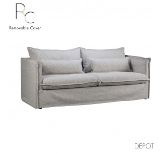 PROUD SOFA 3SEAT GREY LIGHT PUENTE 80 210x90xH90cm