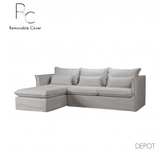 PROUD SOFA CORNER LEFT GREY LIGHT PUENTE 80 258x180xH90cm
