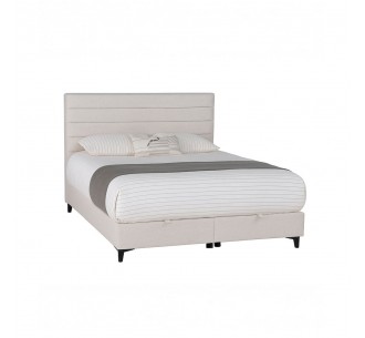 UTOPIA BED WITH STORAGE AND MATTRESS WHITE SMOOTH 207x160xH115cm