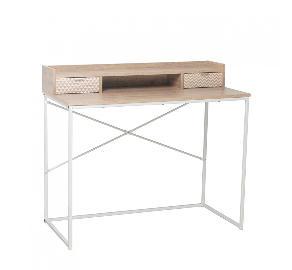 NAK ΓΡΑΦΕΙΟ 2ΣΥΡΤΑΡΙΑ SONOMA ΜΕ PATTERN 100x50xH88,5cm