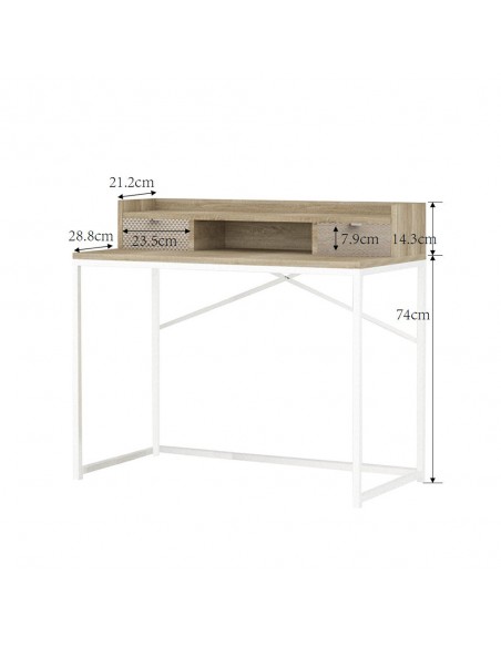 NAK ΓΡΑΦΕΙΟ 2ΣΥΡΤΑΡΙΑ SONOMA ΜΕ PATTERN 100x50xH88,5cm
