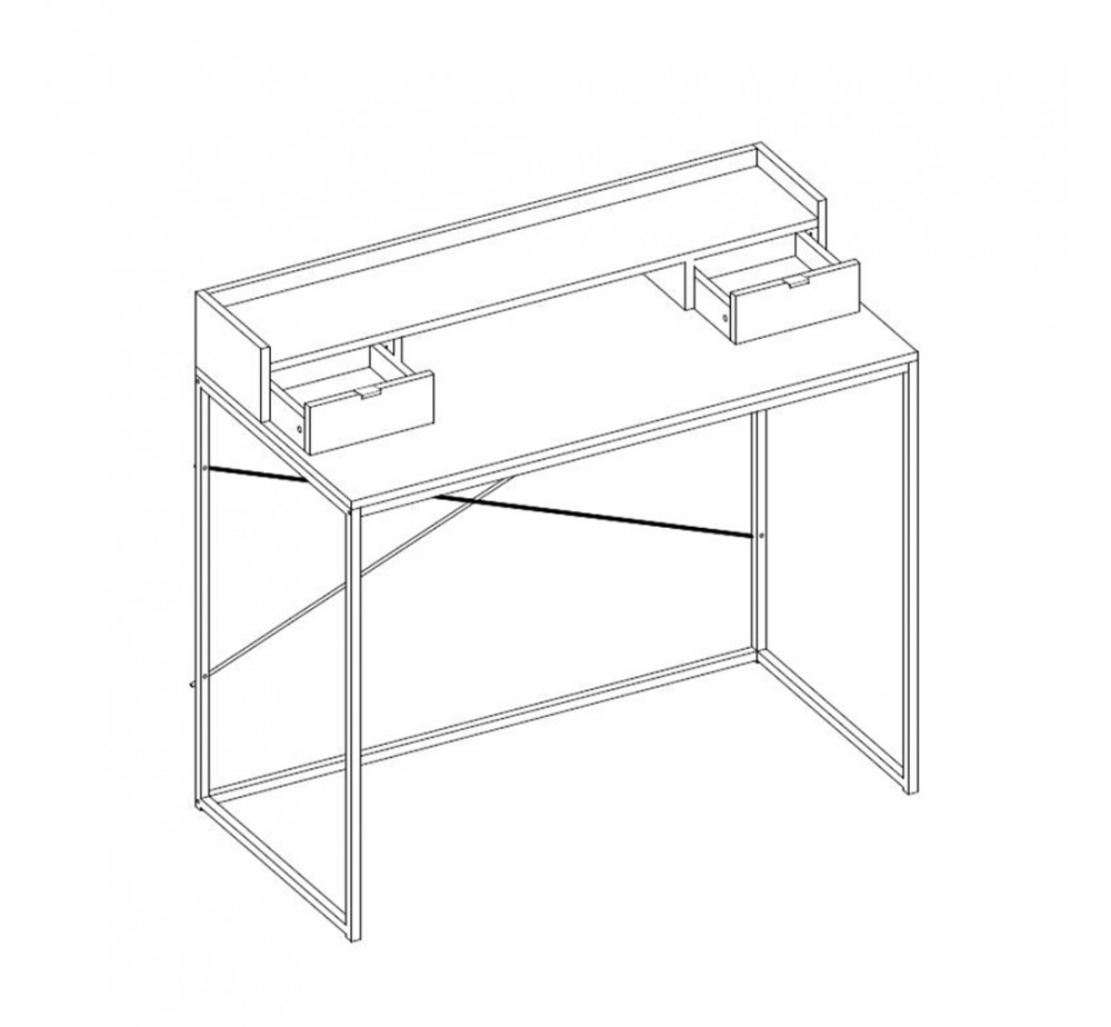 NAK ΓΡΑΦΕΙΟ 2ΣΥΡΤΑΡΙΑ SONOMA ΜΕ PATTERN 100x50xH88,5cm
