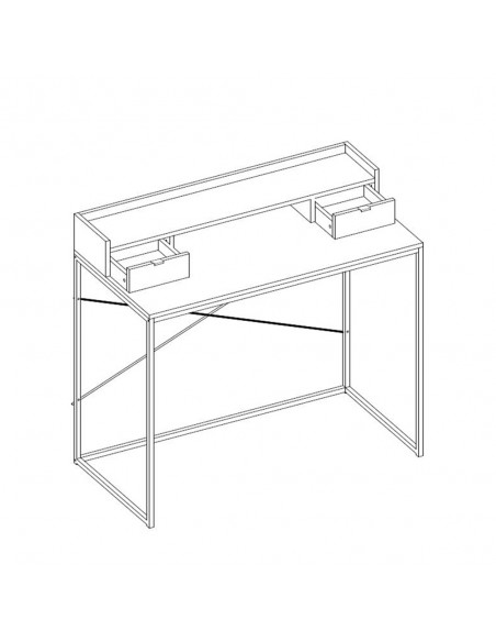 NAK ΓΡΑΦΕΙΟ 2ΣΥΡΤΑΡΙΑ SONOMA ΜΕ PATTERN 100x50xH88,5cm