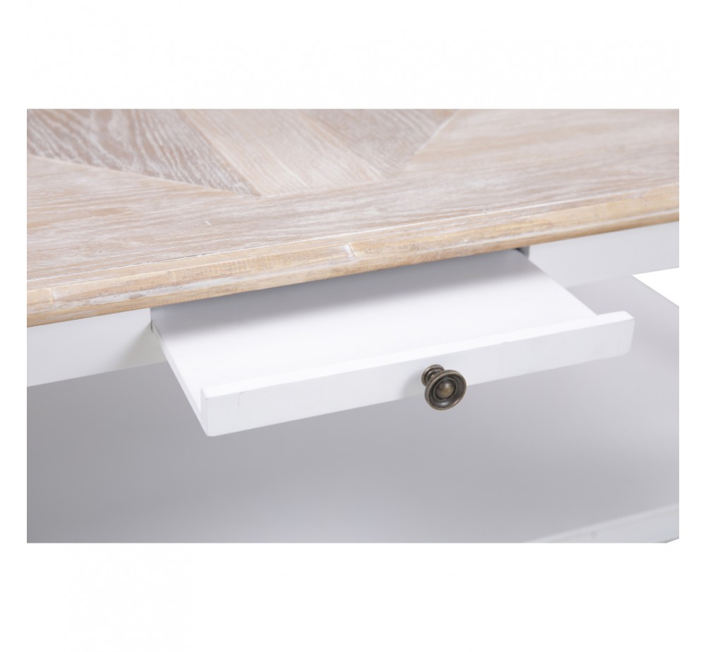 HISTORY COFFEE TABLE ΛΕΥΚΟ ΦΥΣΙΚΟ 125x64xH50cm