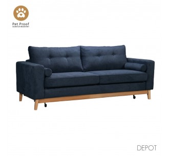 LUSSO SOFA BED 3SEAT BLUE LINO 89 218x85xH87cm