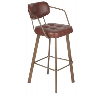 Corner metal bar stool