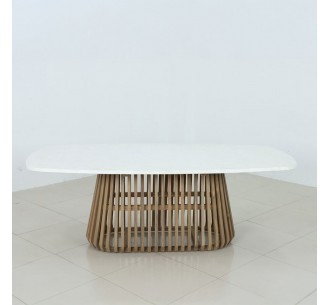 SIRACUSA TABLE WHITE 220x110xH79cm